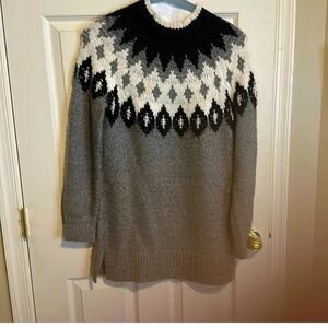 Cozy Gray and Black Knit Sweater
